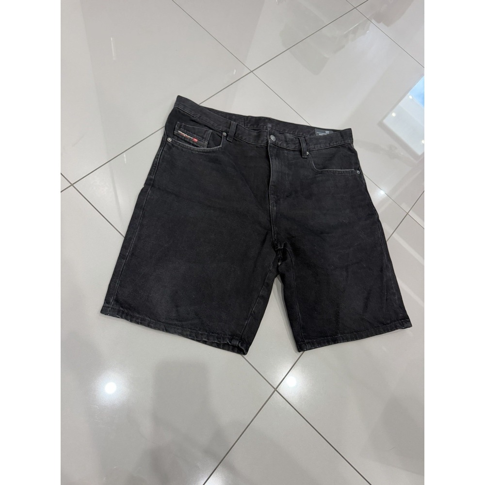 Diesel Mens Shorts Black Grey Denim D-Strukt Short Jeans W36 40" Actual Waist
